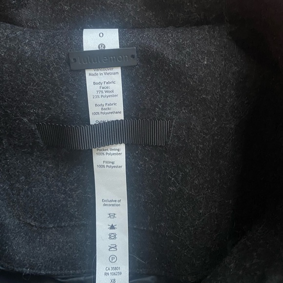NEW Lululemon Roam Far Wool Jacket - Picture 7 of 10